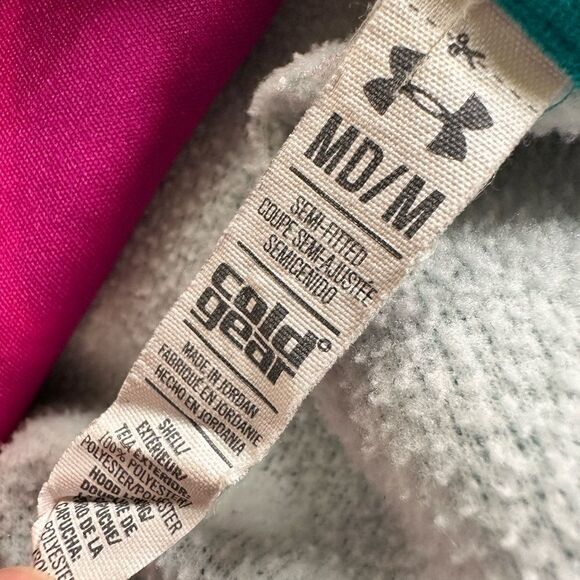 EUC Under Armour UA Unisex Heather Green Pullover Hoodie - Size Medium - Picture 5 of 7